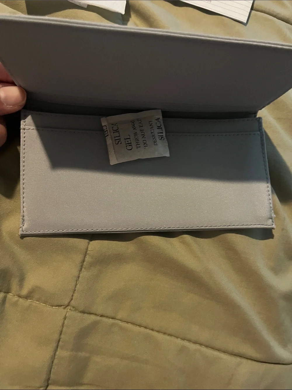 New checkbook Case - unisex Light Gray